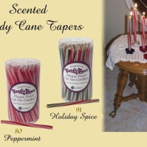 scented candy cane taper candles