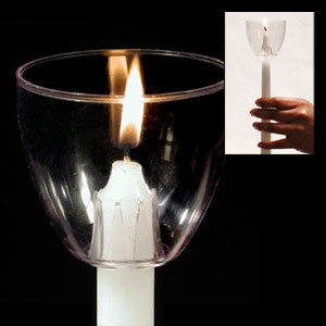 wind protector wax drip catcher for vigil candles