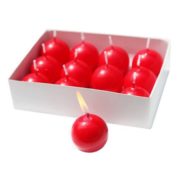 1.5" red ball candles