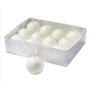 1.5" white ball candles