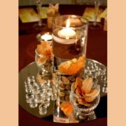 Fall wedding candle centerpiece