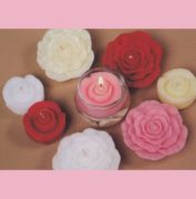 Rose and Rosebud floating candles