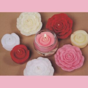 Rose and Rosebud floating candles