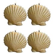 Scallop seashell candles