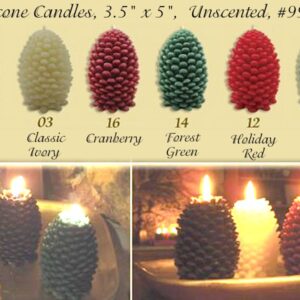 festive pinecone candles