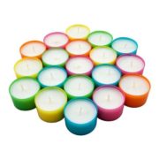 tealight candle with color acrylic cup